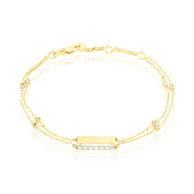 Bracelet Ada Or Jaune Oxyde De Zirconium - Spannringe Damen | OROVIVO