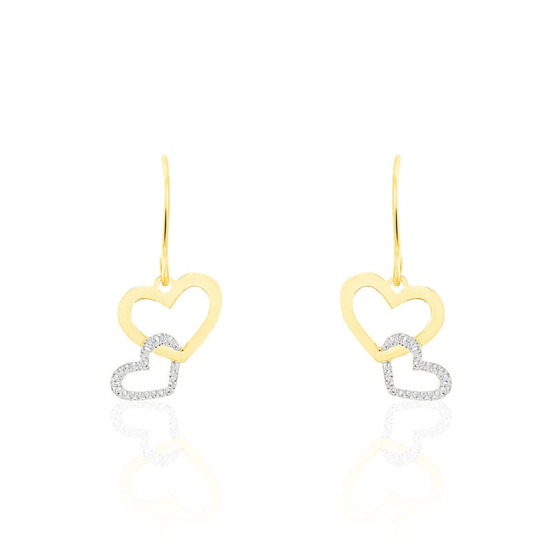 Boucles D'oreilles Pendantes Malena Or Bicolore - Spannringe Damen | OROVIVO
