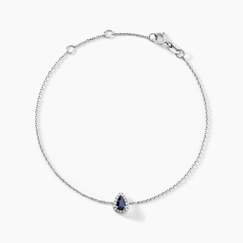 Bracelet Juliettina Or Blanc Saphir Et Diamant - Spannringe Damen | OROVIVO