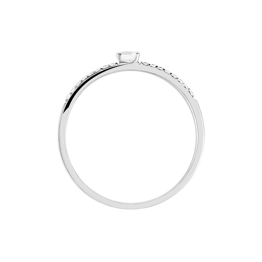 Bague Aisse Or Blanc Oxyde De Zirconium - Spannringe Damen | OROVIVO