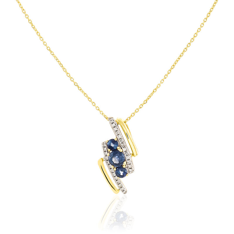 Collier Marta Or Jaune Saphir Diamant - Spannringe Damen | OROVIVO