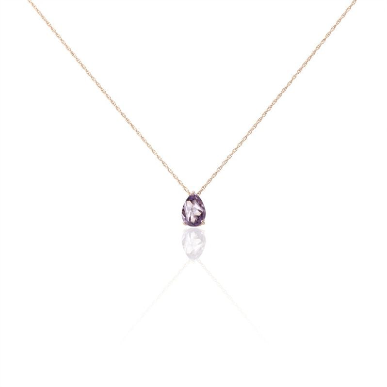 ROSWITA Damen Collier Silber rosevergoldet 925 Amethyst Violett 1,400 ct - Halsketten Damen | OROVIVO