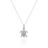 ALMA Damen Collier Silber 925 Zirkonia Wei&szlig; 0,5 ct B 1,2 mm