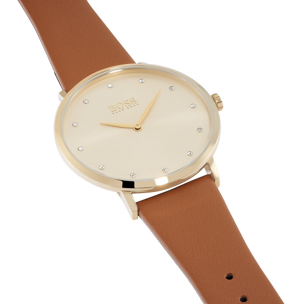 Hugo boss jillian clearance rose gold watch