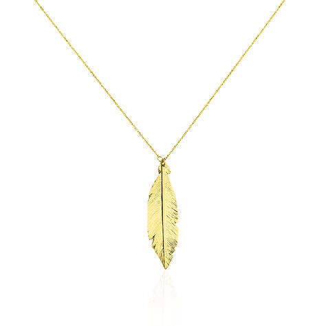 Damen Halskette Gold 375 Feder - Halsketten Damen | OROVIVO