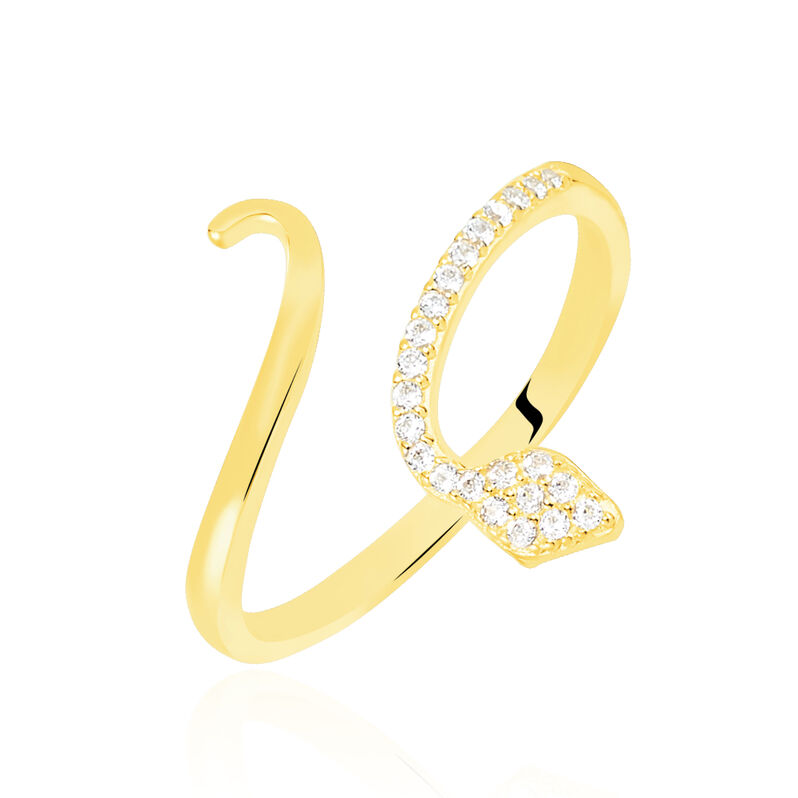 Bague Serpent Or Jaune Oxyde De Zirconium - Spannringe Damen | OROVIVO