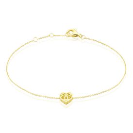 Damen Armband Gold 375 Herz Ornamente Ankerkette Kila - Armbänder Damen | OROVIVO