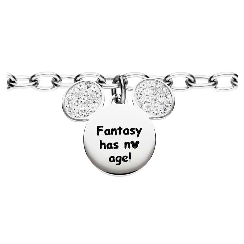 Bracciale Lady Message Acciaio Disney e Cristalli - Spannringe Damen | OROVIVO