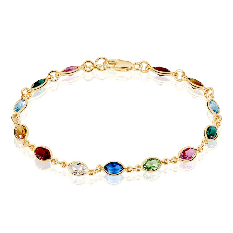 Damen Armband 18 Karat Vergoldet Multicolour Steine Ilvaae - Armbänder Damen | OROVIVO