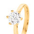 Sonate Damen Ring Gold 585 (14 Karat) Synthetischer Diamant Wei&szlig; 1,02 ct