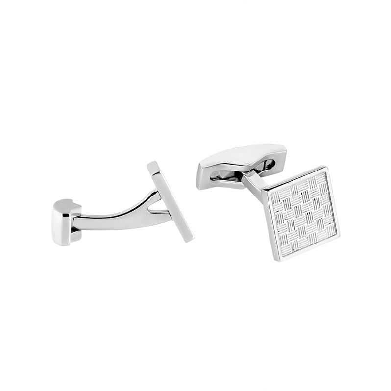 Boutons De Manchette Kamalaae Acier Blanc - Spannringe Herren | OROVIVO