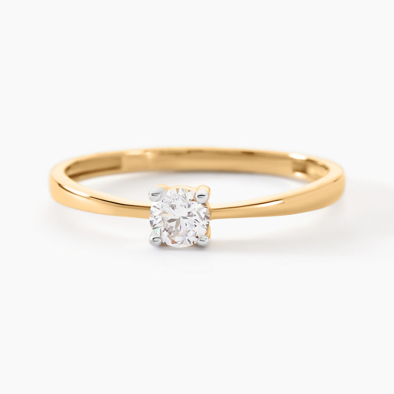 Bague Dymphna Or Jaune Oxyde De Zirconium - Spannringe Damen | OROVIVO