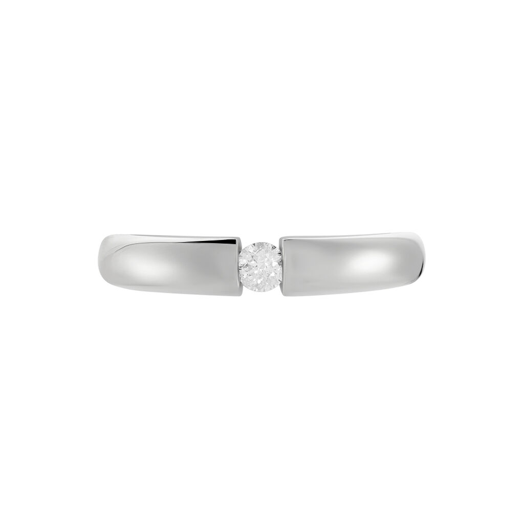 Damen Ring Weißgold 375 Diamant 0,1ct Lisboa  - Verlobungsringe Damen | OROVIVO