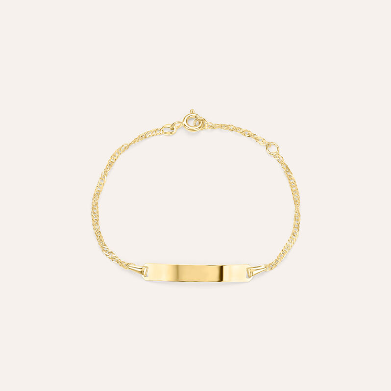 Bracciale Con Targhetta Religious Gold Oro Giallo - Spannringe Kinder | OROVIVO