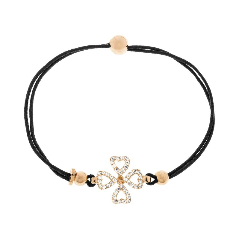 Bracciale elica in argento cordino e zirconi - Spannringe Damen | OROVIVO