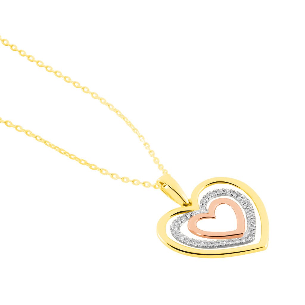 Collier Titaina Or Tricolore Diamant - Spannringe Damen | OROVIVO