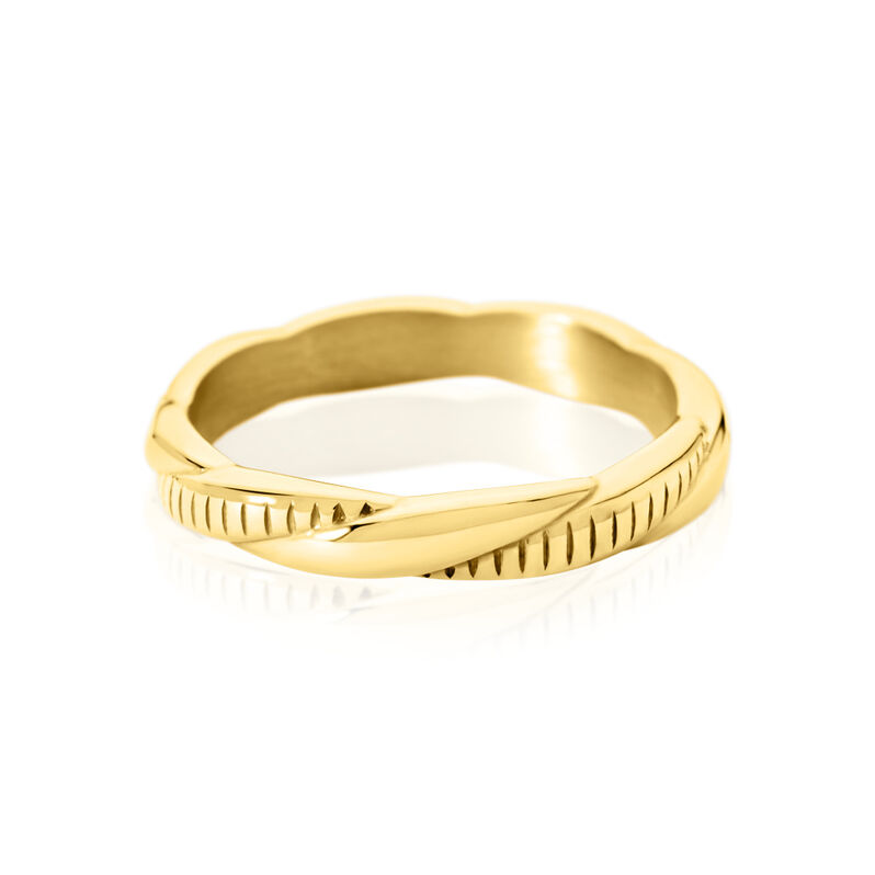 GIULIA Damen Ring Edelstahl vergoldet B 3 mm - Ringe Damen | OROVIVO