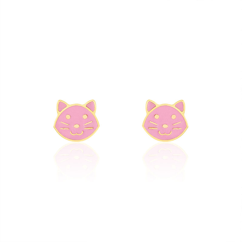 Boucles D'oreilles Puces Aviel Chat Or Jaune - Spannringe Kinder | OROVIVO