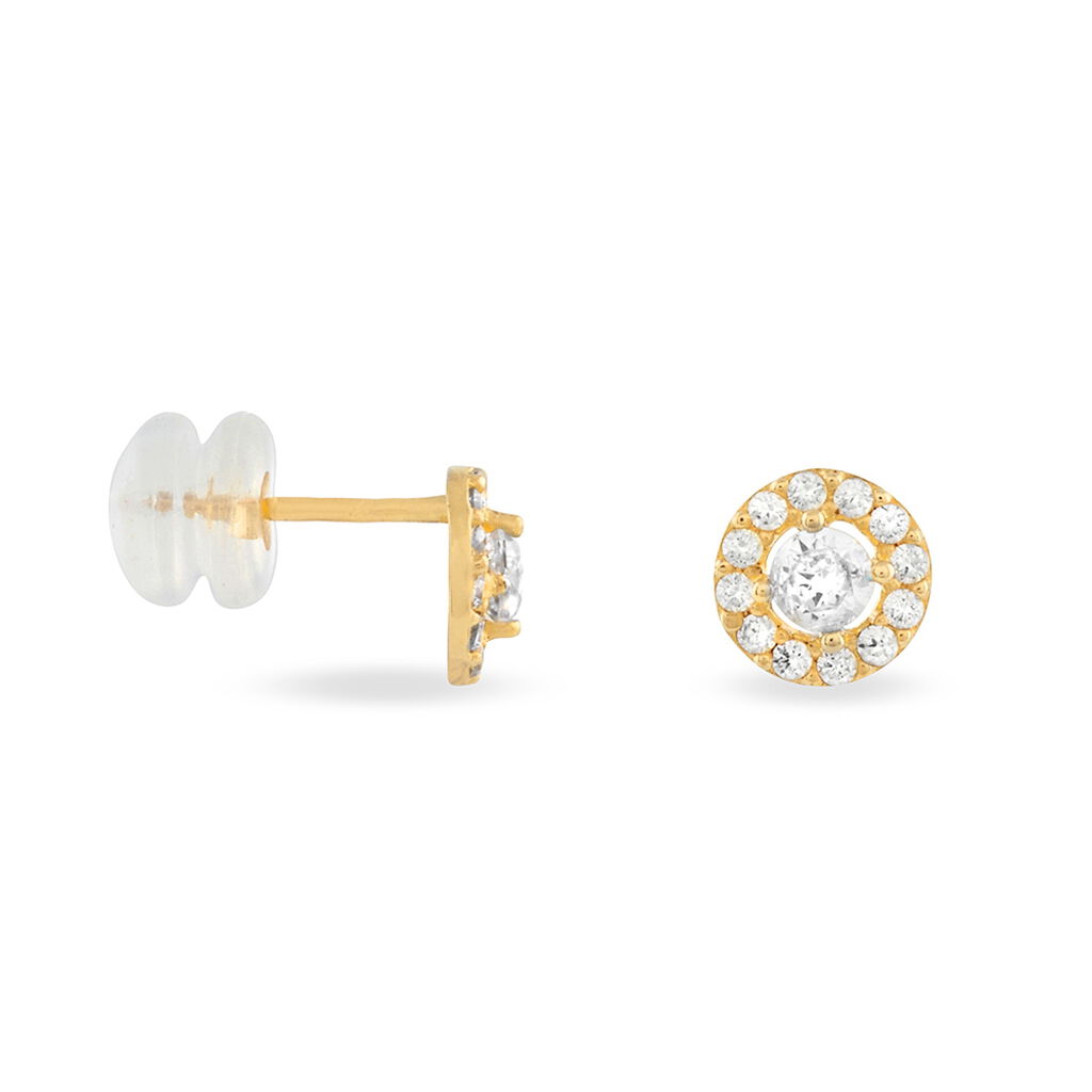 Damen Ohrstecker Gold 375 Zirkonia  - Ohrstecker Damen | OROVIVO