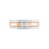 TIFFY Damen Ring Gold Bicolor 375 (9 Karat) Diamant Wei&szlig; 0,04 ct