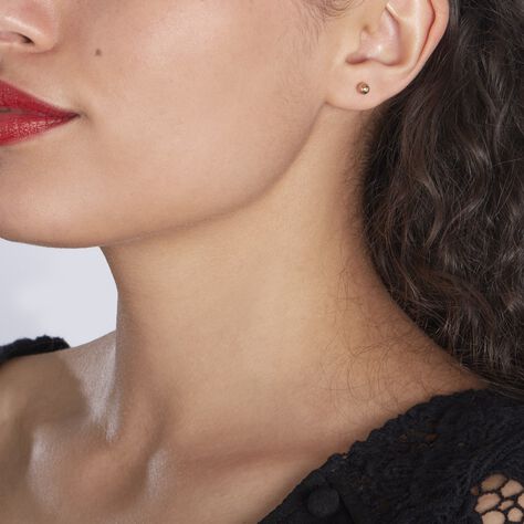Damen Ohrstecker Silber 925 Rosé Vergoldet 4mm - Ohrstecker Damen | OROVIVO