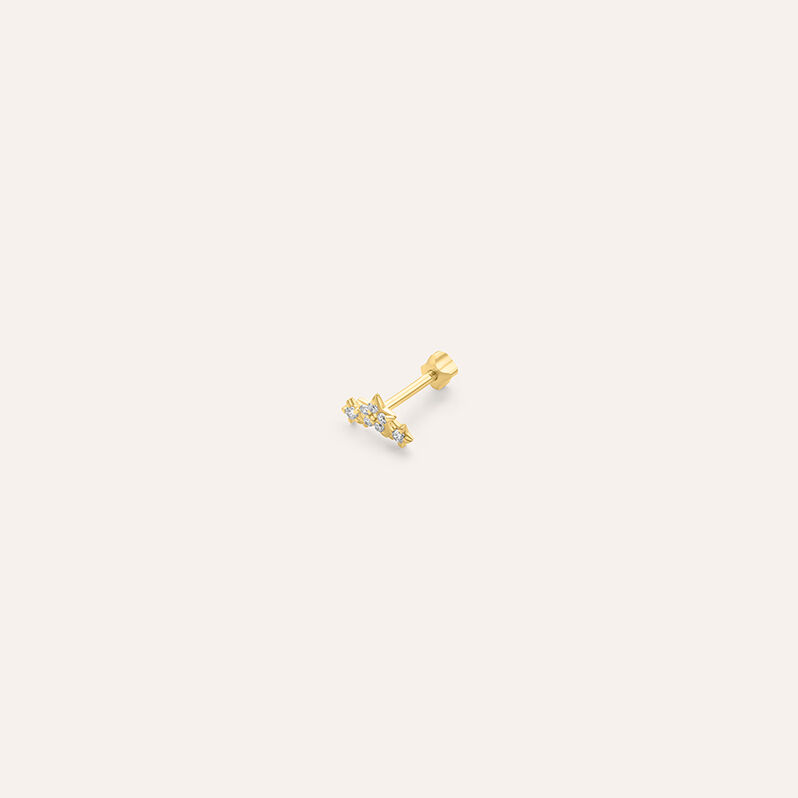 Piercing Orecchio Tragus Helix Conch Ear Shine Oro Giallo Cubic Zirconia - Spannringe Damen | OROVIVO