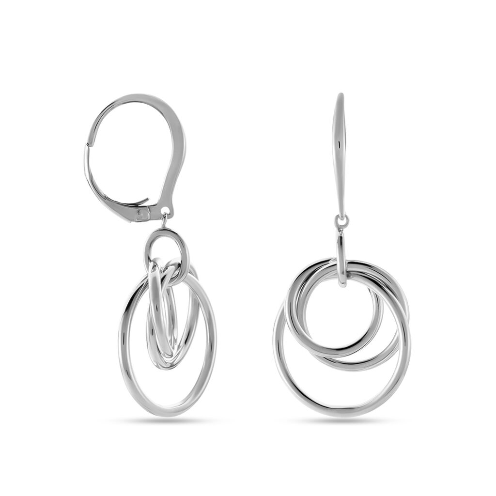 Damen Ohrringe Lang Silber Silber 925 Kreis 20,40mm 4,2cm - Ohrringe Damen | OROVIVO
