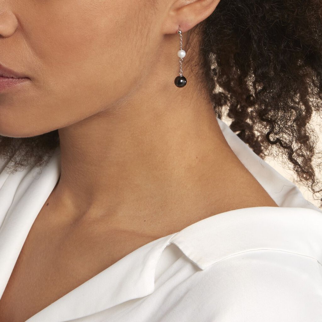 Boucles D'oreilles Argent Perles Culture - Spannringe Damen | OROVIVO