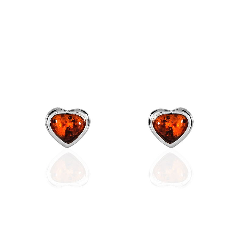 Boucles D'oreilles Puces Argent Coeur - Spannringe Damen | OROVIVO