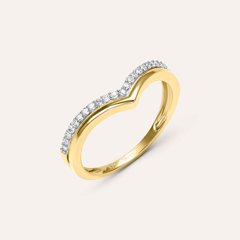 Anello Fantasia Sophia Oro Giallo Diamante - Spannringe Damen | OROVIVO