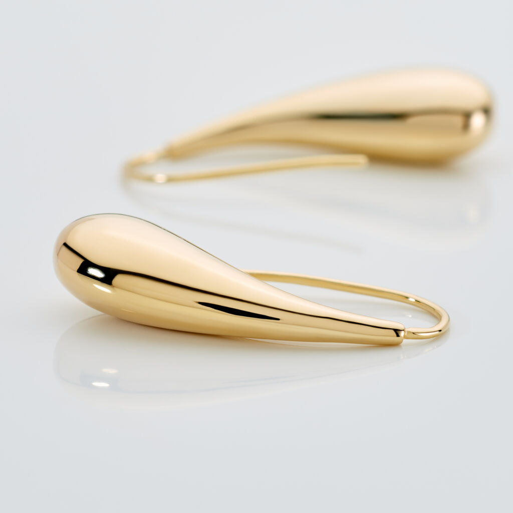 ELANI Damen Ohrringe Lang Silber vergoldet 925 Tropfen