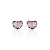 Damen Ohrstecker Silber 925 Rosé Kristall