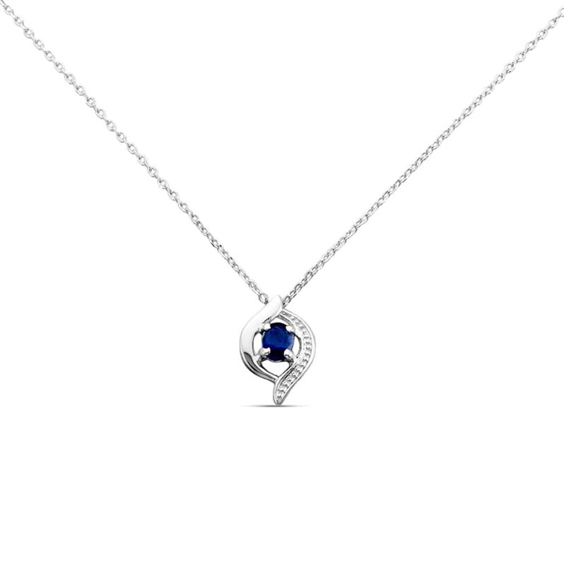 Collana Charlotte Oro Bianco Zaffiro - Spannringe Damen | OROVIVO