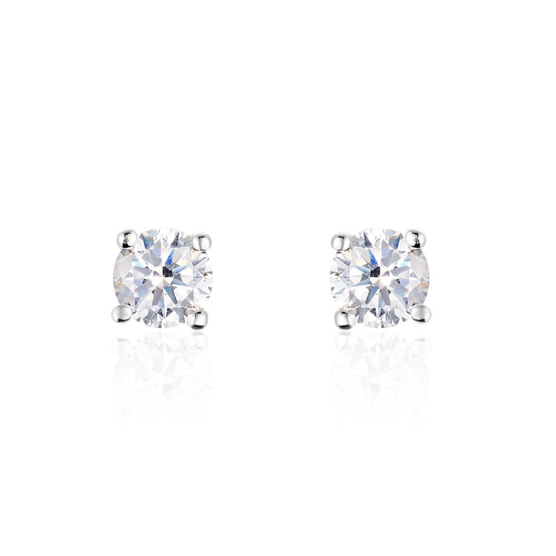 KRAPPE 4 Damen Ohrstecker Weißgold 375 (9 Karat) Zirkonia Weiß 0,97 ct - Ohrstecker Damen | OROVIVO