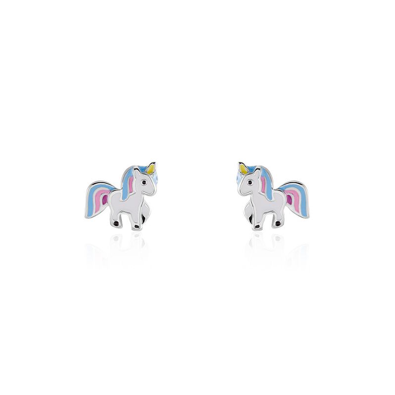 Kinder Ohrstecker Silber 925 Einhorn Aadhya  - Ohrstecker Kinder | OROVIVO