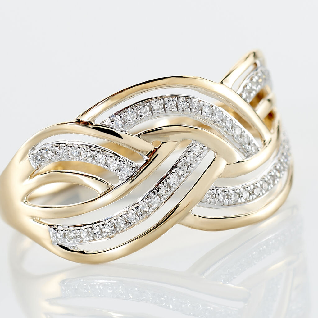 Bague Leopoldine Or Jaune Diamant - Spannringe Damen | OROVIVO