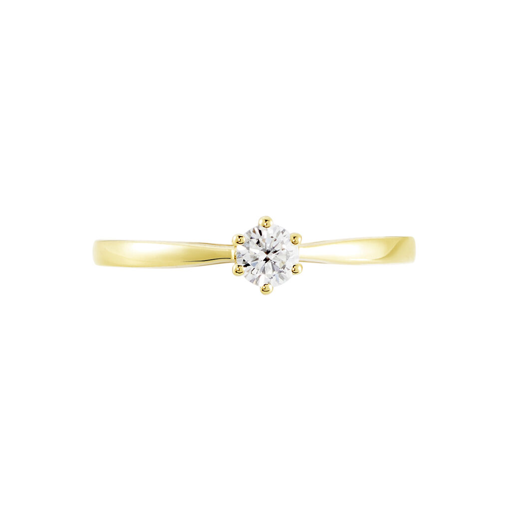 Monopoli Damen Ring Gold 750 (18 Karat) Diamant Wei&szlig; 0,26 ct