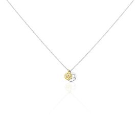 Damen Halskette Silber 925 Bicolor Weltkugel - Ketten mit Anhänger Damen | OROVIVO