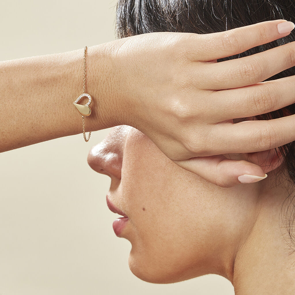 Damen Armband Messing 18 Karat Vergoldet Zirkonia Herz - Armbänder Damen | OROVIVO