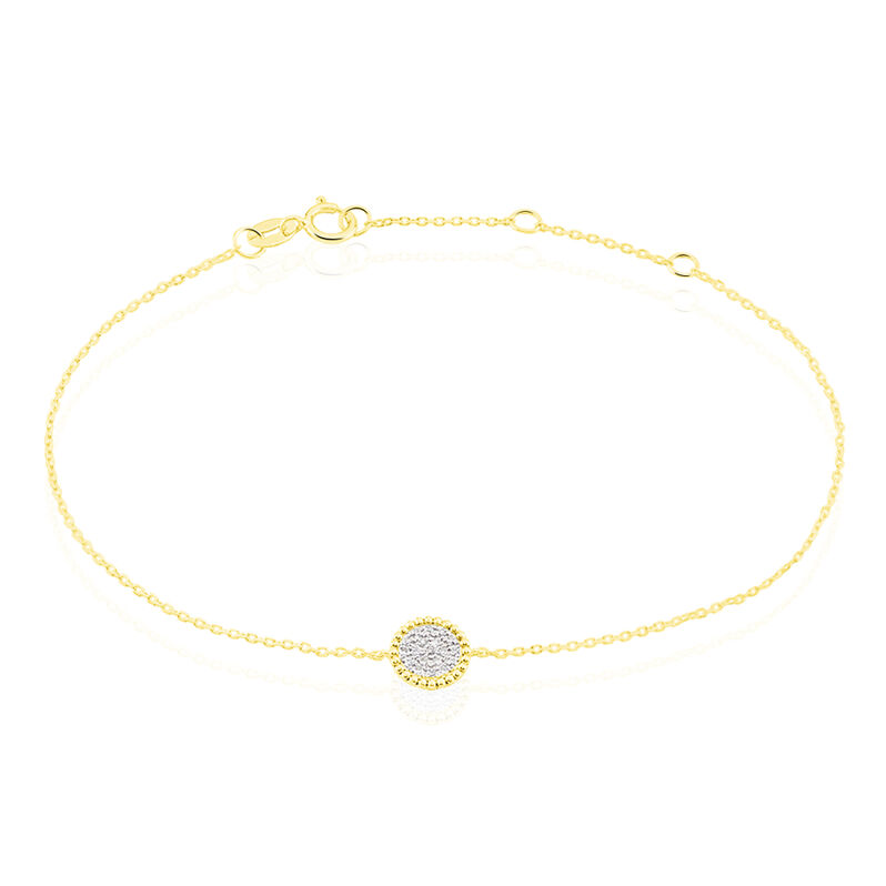 Bracelet Or Jaune Vaina Diamants - Spannringe Damen | OROVIVO