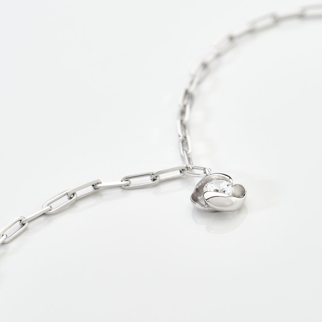 LUCY Damen Armband Silber 925 Zirkonia Wei&szlig; 0,400 ct Blume