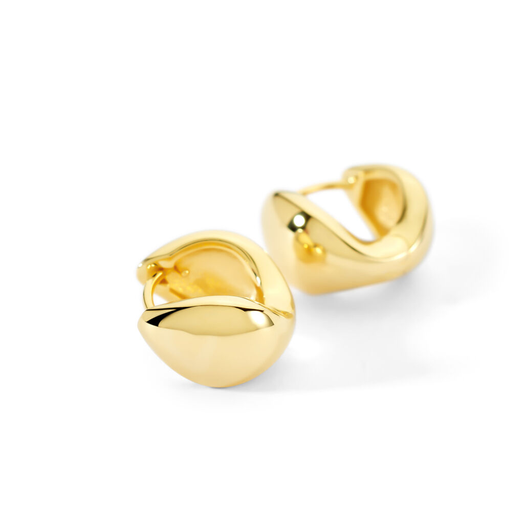 VEYRA Damen Creolen Silber vergoldet 925 Tropfen