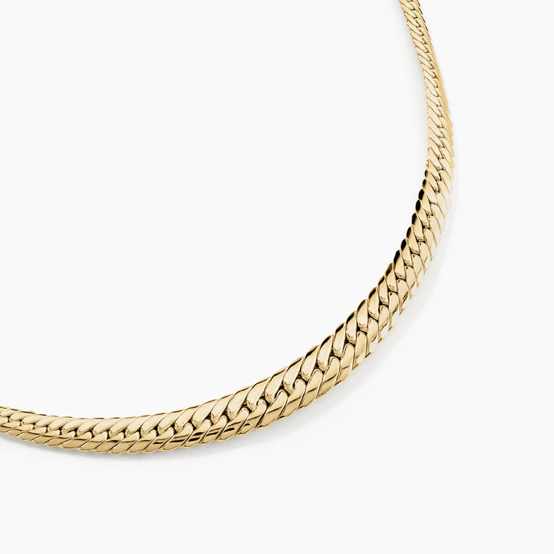 Collier Or Jaune Izel Maille Anglaise - Spannringe Familie | OROVIVO