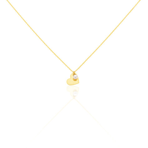 Damen Halskette Gold 375 Zuchtperle Herz - Halsketten  | OROVIVO
