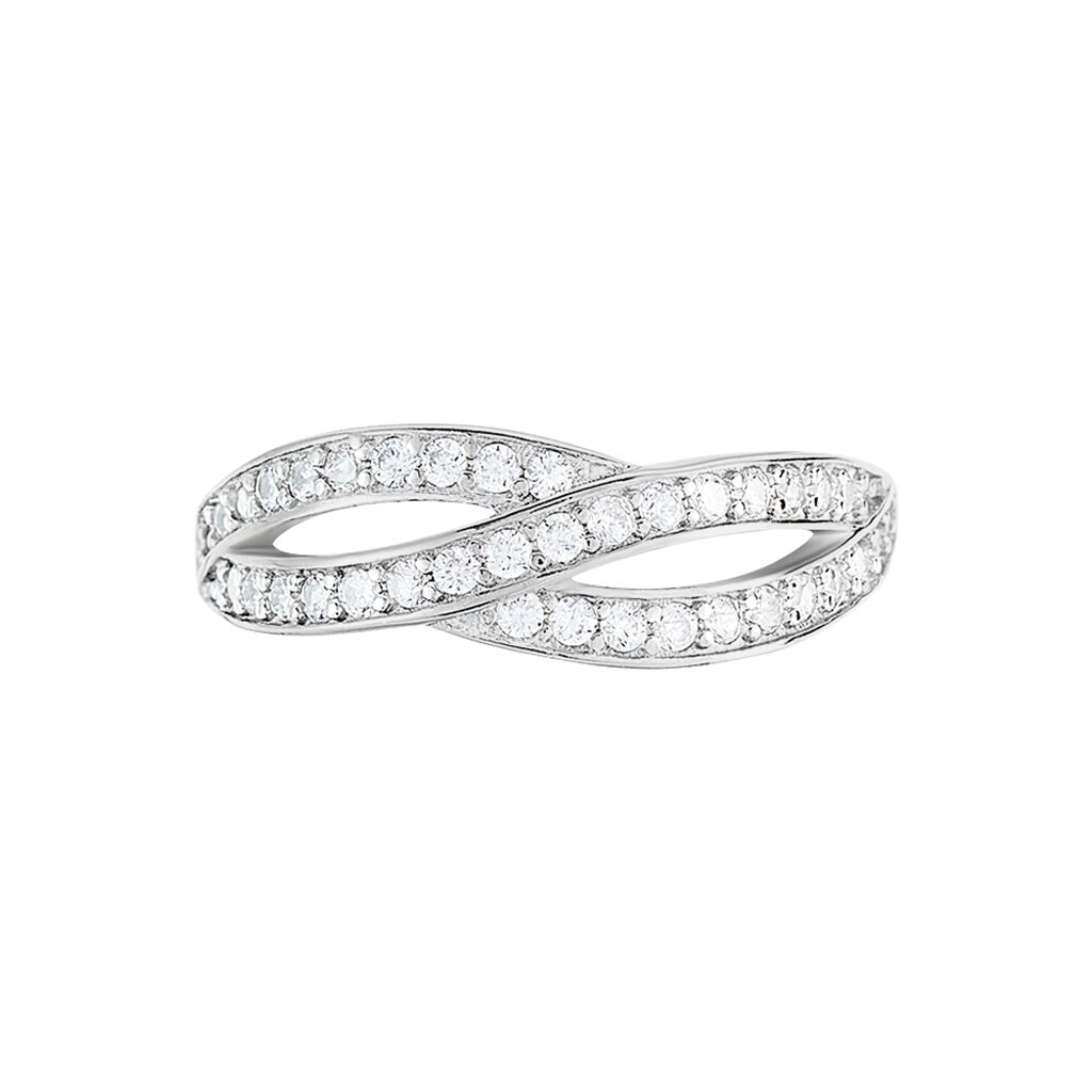 Damen Ring Silber Silber 925 Zirkonia Wei&szlig;