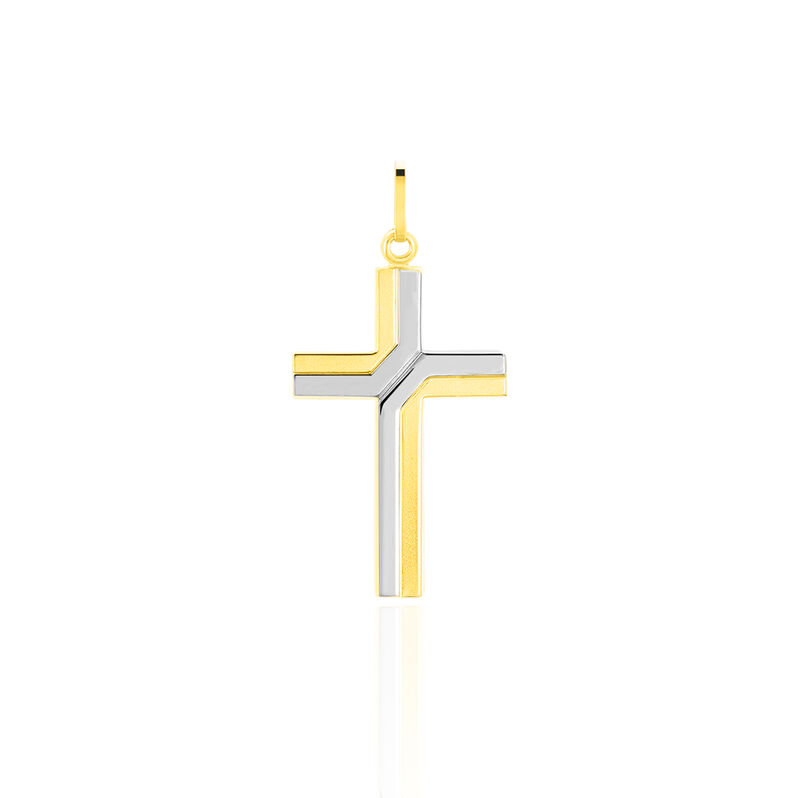CORANTIN KREUZ 3 Unisex Anh&auml;nger Gold Bicolor 333 (8 Karat) Religi&ouml;ses Kreuz - Schmuckanh&auml;nger Unisex | OROVIVO