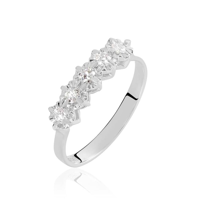 Anello riviere in oro bianco con diamanti 0.25ct - Spannringe Damen | OROVIVO