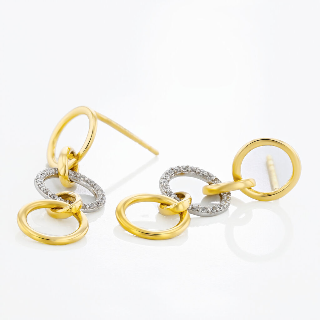 Boucles D'oreilles Or Jaune Lutzele Oxyde - Spannringe Damen | OROVIVO