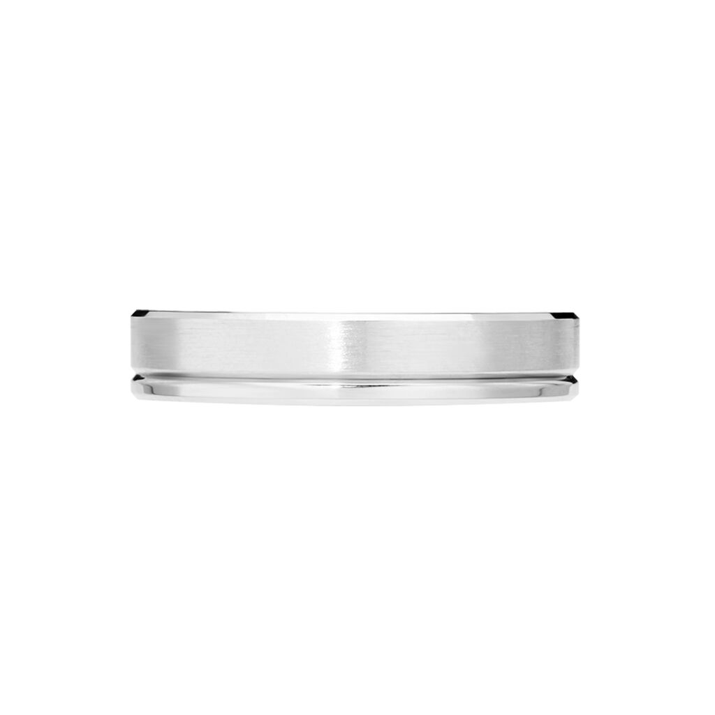 Alliance Polie Brossee Ruban Plat Or Blanc - Spannringe Unisex | OROVIVO