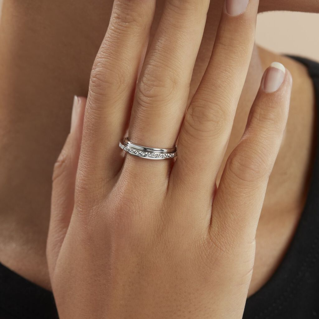 Alliance Or Weiss Tournesol Diamante - Spannringe Damen | OROVIVO